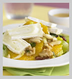 Ripe Camembert with Orange Nutty Salad