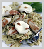 Chicken pesto pasta with Mozzarella Maxi