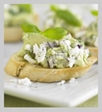 Avocado Goat’s Cheese Crostini