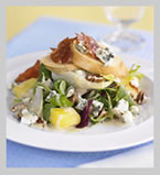 Crispy Proscuitto Winter Salad with Crumbled Roquefort