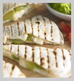 Quesadilla with Melting Brie and Grapes